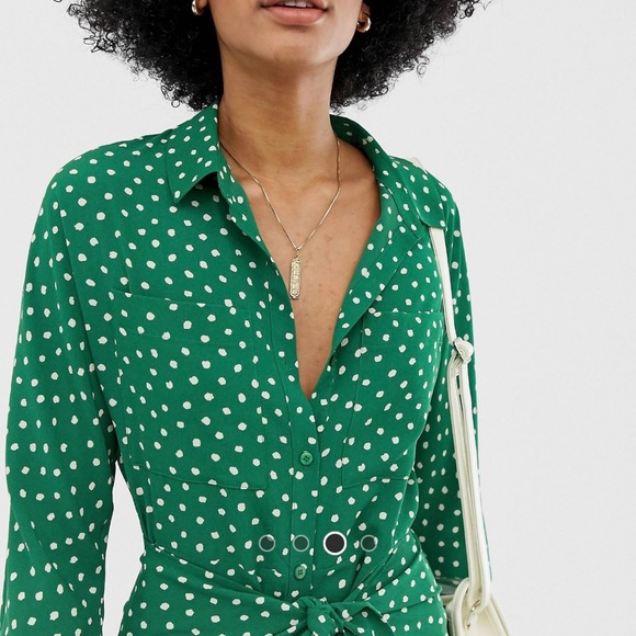 WHISTLES Selma Polka Dot Midi Dress - Picture 4 of 7